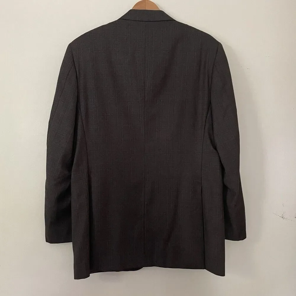 Brooks Brothers Makers 1818 Madison Sport Coat Blazer 42L 36W Gray Saxxon Wool